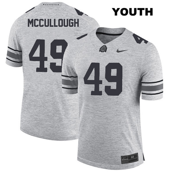 Ohio State Buckeyes Youth Liam McCullough #49 Gray Authentic Nike College NCAA Stitched Football Jersey GZ19D84ZH